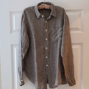 CP Shades tunic button up Shirt pocket semi sheer Coastal…